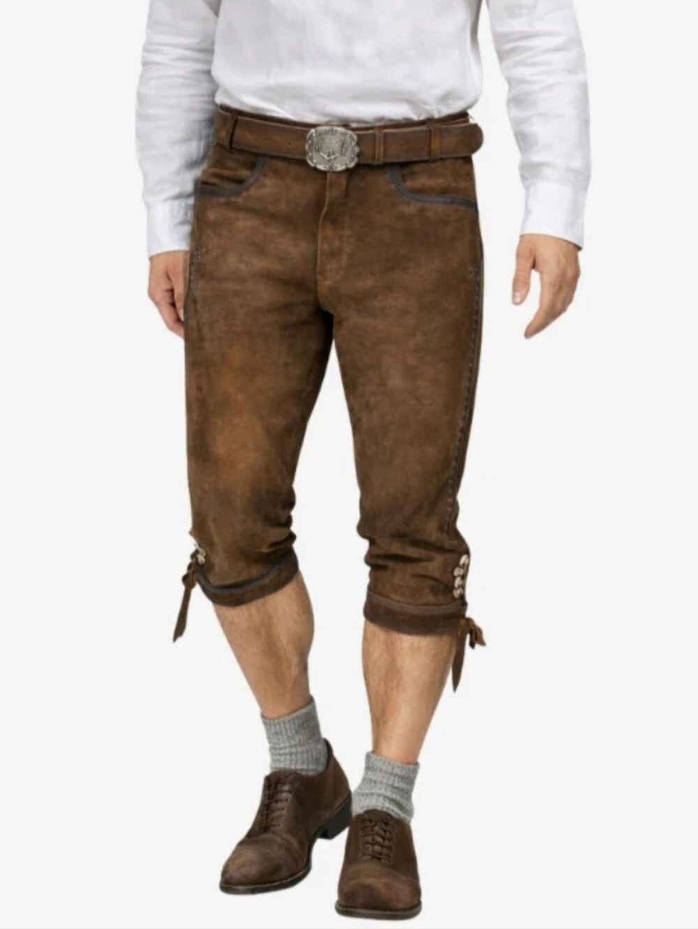 BUNDHOSEN Heavy Split Cowhide Knee Length AUTHENTIC Bavarian Britches SZ 38